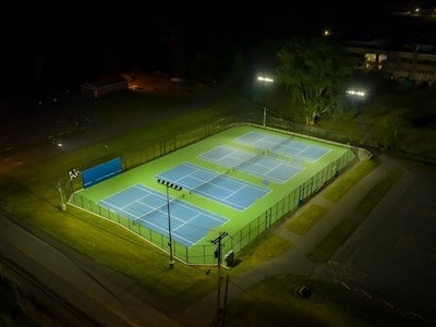 Four Pickleball Courts per Tennis Court