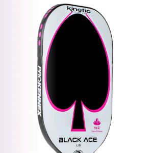 Carbon Fiber Face Of The ProKennex Black Ace LG(Long Grip) Pickleball Paddle