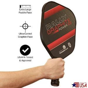 Graphite Face Of The Rally Graphite Power 2.0 Pickleball Paddle