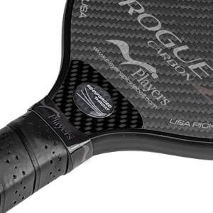 Vibration-Dampening Throat Of A Rogue2Q(Quad Shape) Pickleball Paddle In Carbon Series Gel Core Version