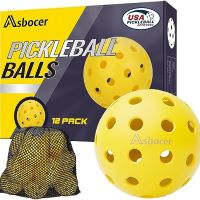 Asbocer outdoor Pickleball Balls with Mesh Bag