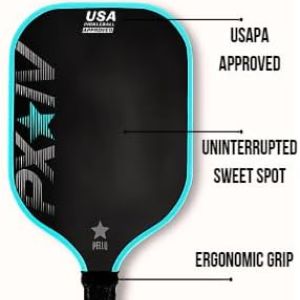 Sweet Spot And Cushioned Grip Of The PXIV Carbon Fiber Pello Pickleball Paddle