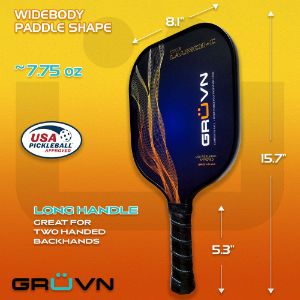 Specifications Of The Launch-C Orange Yellow Composite Gruvn Pickleball Paddle